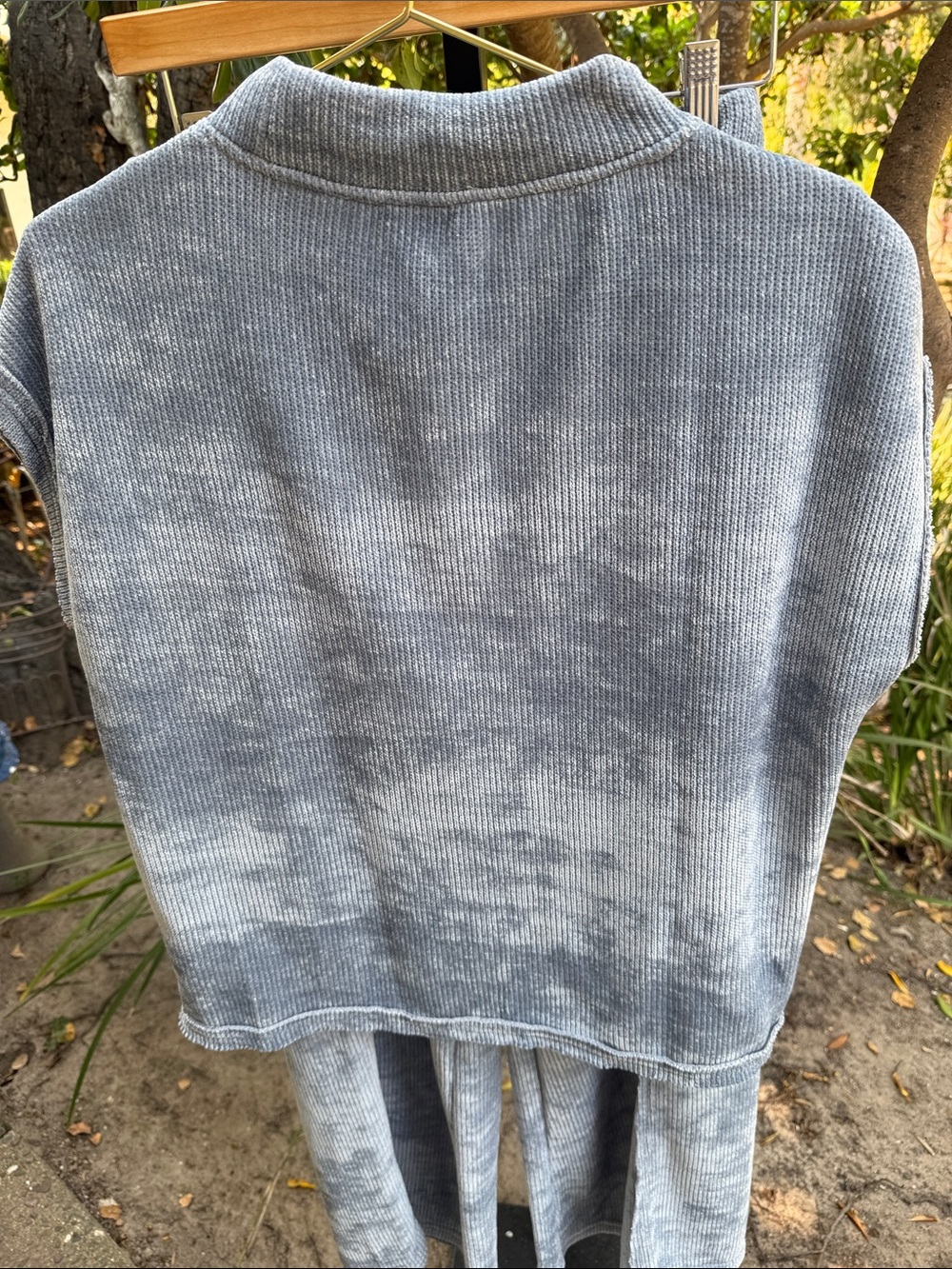 Umgee Kids Blue Gray Tie-Dye Short Sleeve Pocket Tee - Picture 2 of 4